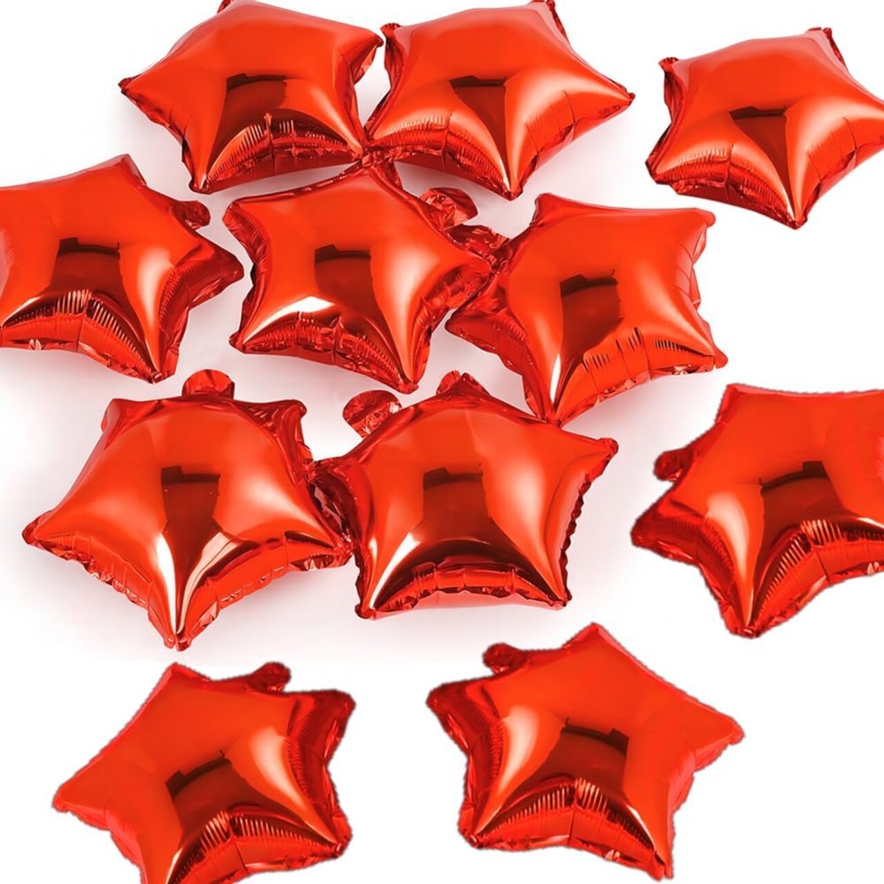 50 pcs Red Star Foil Balloons, 10 Inch Red Star Balloons Mylar Balloons for Wedding Decoration Party Balloons Birthday Decoration